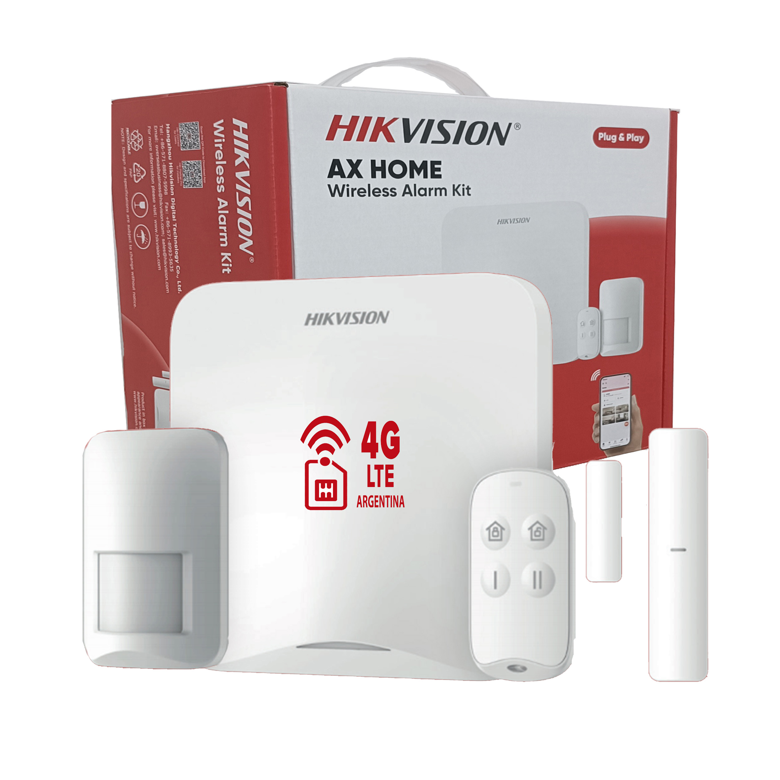 PACK HIKVISION INALAMBRICO NEW AX HOME 16 ZONAS WIFI + 4G V2 Hikvision